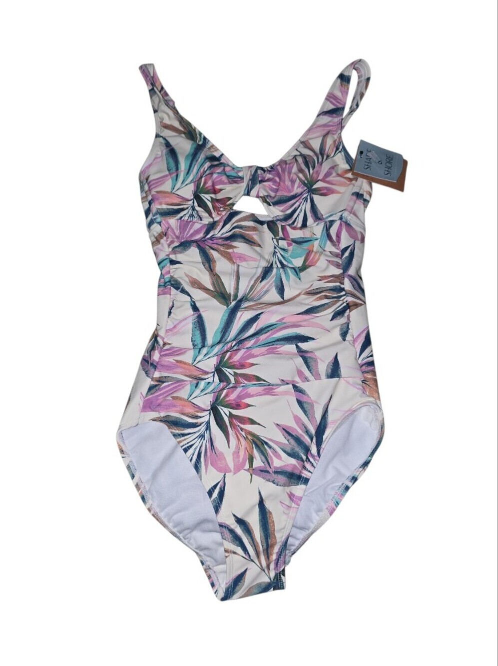 Womens Shade And Shore Floral Leaves One-Piece Swimsuit, XS, NWT!!